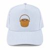 Nantucket Basket Embroidered Cap | Blue Seersucker Stripe | Nantucket Gift