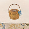 Nantucket Basket with Bow Embroidered Cap | Multi-Color Floral Brocade Visor | Coastal Gift