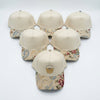 Nantucket Basket Embroidered Cap | Multi-Color Floral Brocade Visor | Coastal Gift