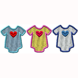 Onesie 3 Heart Pattern