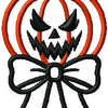 Halloween Scary Pumpkin Ribbon Trick or Treat Digital Embroidery Download