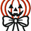 Halloween Pumpkin Ribbon Trick or Treat Digital Embroidery Download