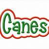 Canes - Outlined Word - 4.49" W