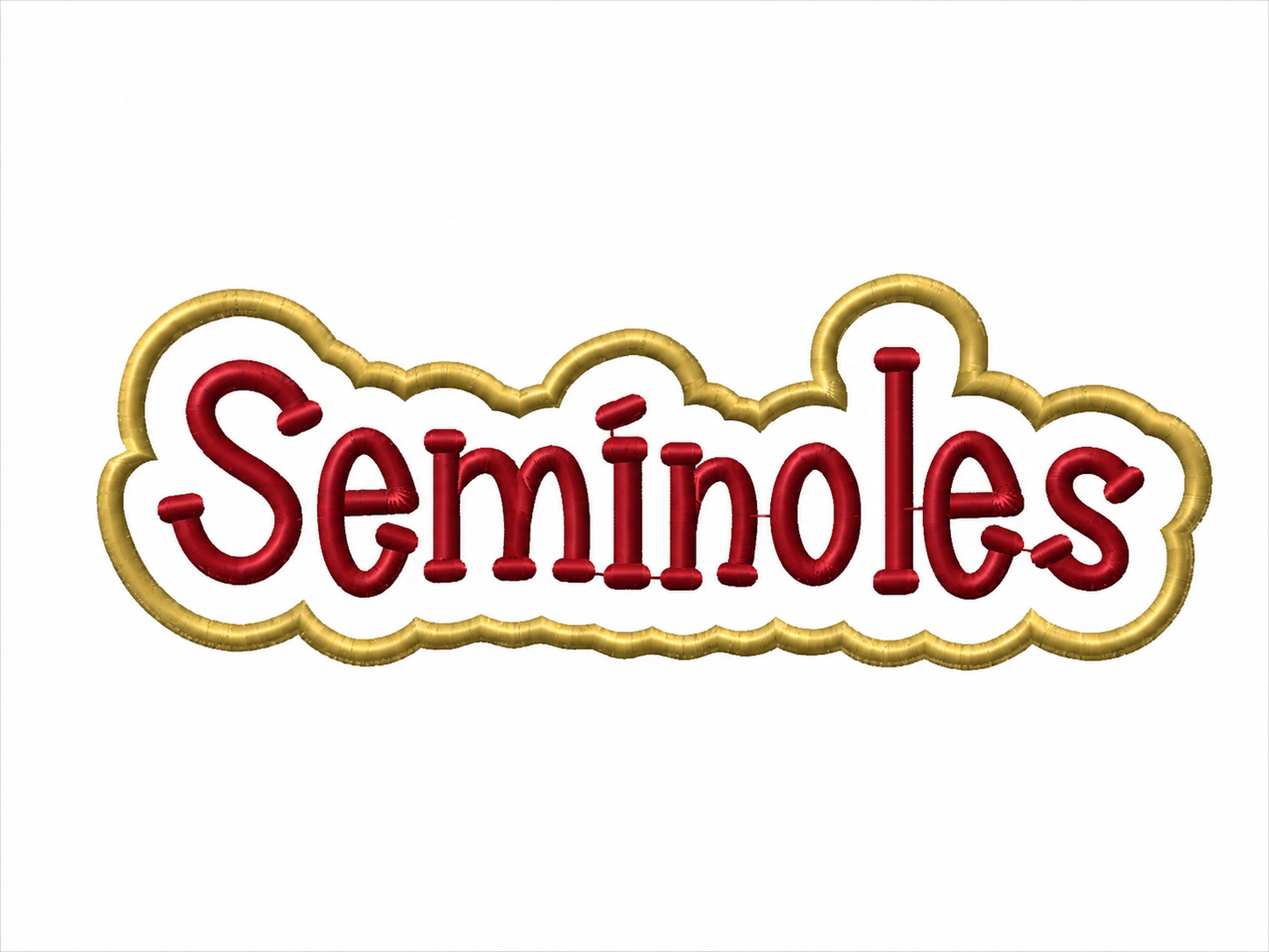 Seminoles - Outlined Word - 8.36" W