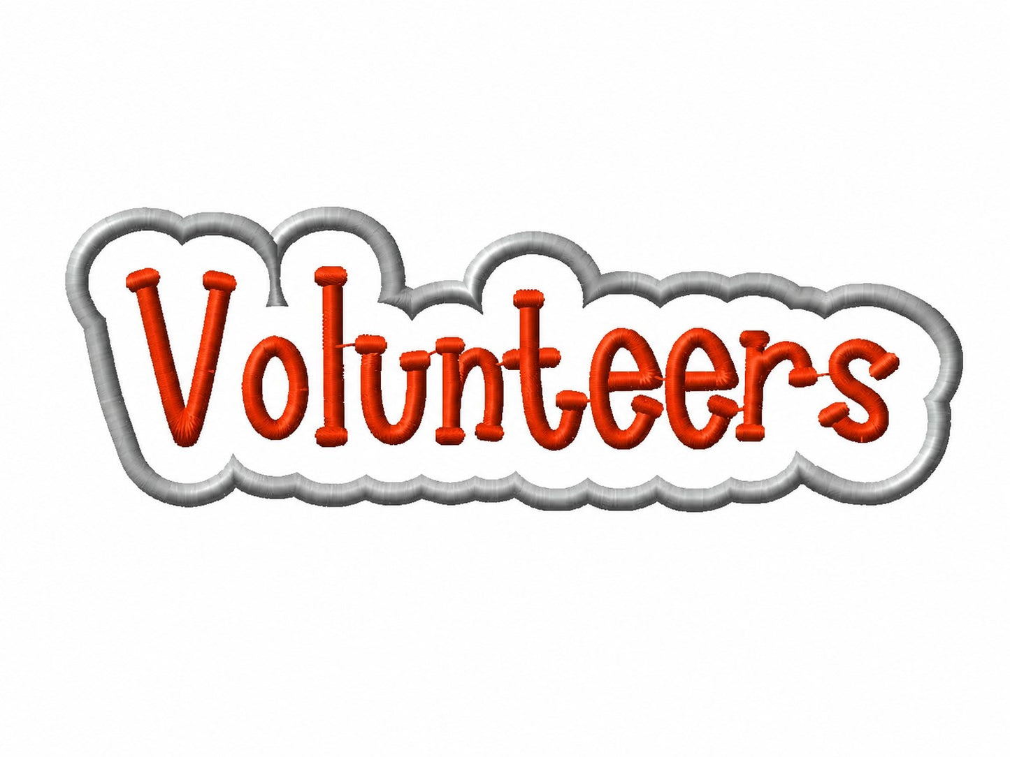 Volunteers - Outlined Word - 4.57" W