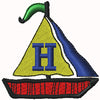 Sailboat - H Machine Embroidery Design | Digital Download