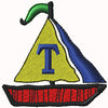 Sailboat - T Machine Embroidery Design | Digital Download