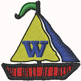 Sailboat Monogram Collection of 27 Designs A-Z Alphabet and Blank Sail Custom Digital Embroidery Designs