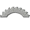 Saw Blade Top Only Machine Embroidery Design | Digital Download