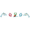 Shells & Dolphins Full Front Machine Embroidery Design | Digital Download