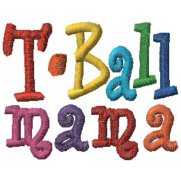 T-Ball mama - Curlie Letters