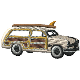 Woodie with Surf Board