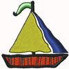 Sailboat Monogram Collection of 27 Designs A-Z Alphabet and Blank Sail Custom Digital Embroidery Designs