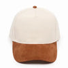 Nantucket Basket Embroidered Cap | Brown Suede Visor | Coastal Gift