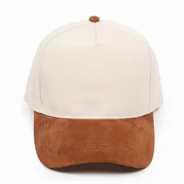 Nantucket Basket Embroidered Cap | Brown Suede Visor | Coastal Gift