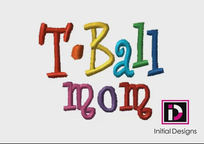 T-Ball mom - Curlie Letters