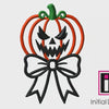 Halloween Scary Pumpkin Ribbon Trick or Treat Digital Embroidery Download