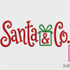 Santa & Co. Christmas Machine Embroidery Design | 6.61" x 2.51" | Digital Download