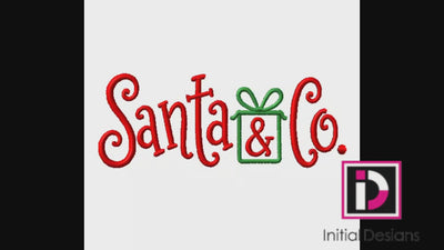 Santa & Co. Christmas Machine Embroidery Design | 4.29" x 1.63" | Digital Download