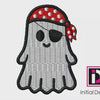 Halloween Pirate Ghost Trick or Treat Machine Embroidery Design | Digital Download