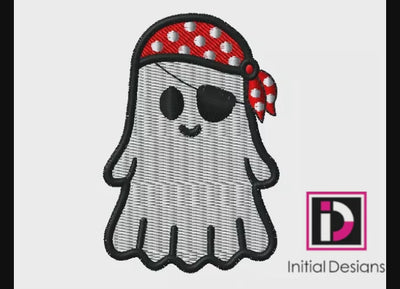 Halloween Pirate Ghost Trick or Treat Digital Embroidery Download