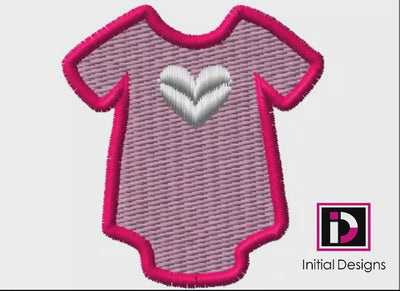 Onesie with Heart Pattern