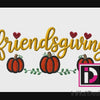 Friendsgiving Pumpkin Machine Embroidery Design | Digital Download