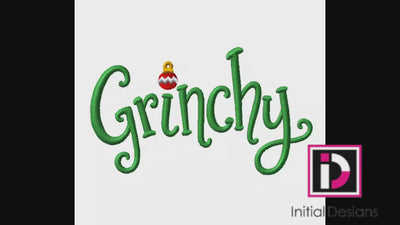 Grinchy Machine Embroidery Design | 3.89" x 2.24" | Digital Download