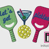 Let's Get Pickled Pickleball Racquet Ball Martini Glass Team Sports Design Digital Embroidery Download (Copy)