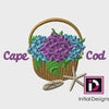 Cape Cod Basket Hydrangeas & Shells