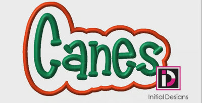 Canes - Outlined Word - 4.49" W