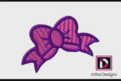 Bow Zig Zag Fill Embroidery Design