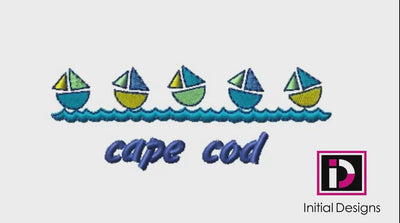 Cape Cod Sailboats - 5 in Water