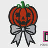 Halloween Cute Pumpkin Ribbon Fill Trick or Treat Digital Embroidery Download
