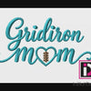 Gridiron Mom Football Design 3.91" x 1.94" Digital Embroidery Design