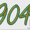 904 Area Code NE Florida Jacksonville Team Sports Fan Design Digital Embroidery Download (Copy)