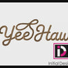 Yee Haw Rope Script Machine Embroidery Design | Western Digital Download