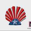 Scallop Shell - Star & Stripes
