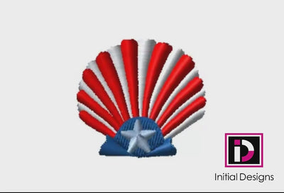 Scallop Shell - Star & Stripes