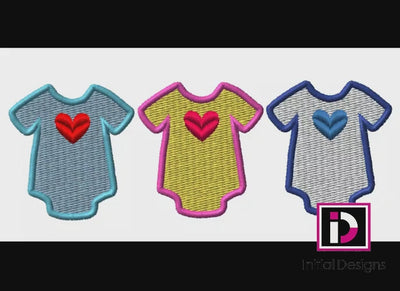 Onesie 3 Heart Pattern