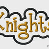 Knights - Outlined Word - 7.66" W