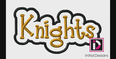 Knights - Outlined Word - 7.66" W