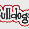 Bulldogs - Outlined Word - 6.76" W