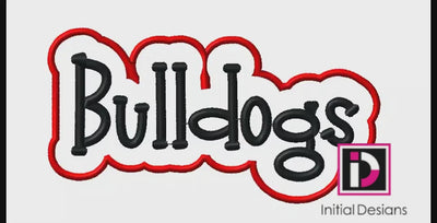 Bulldogs - Outlined Word - 6.76" W