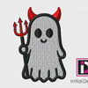 Halloween Collection of 6 Ghost Designs Pirate Cowboy Witch Devil Girl Boy Trick or Treat Digital Embroidery Download