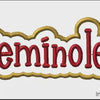 Seminoles - Outlined Word - 8.36" W