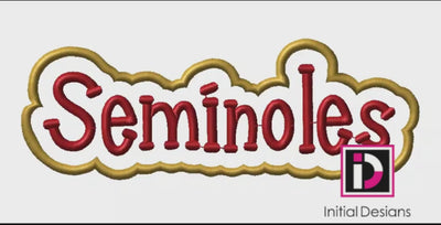 Seminoles - Outlined Word - 8.36" W