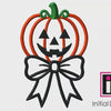 Halloween Pumpkin Ribbon Trick or Treat Digital Embroidery Download