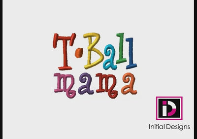 T-Ball mama - Curlie Letters