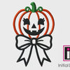 Halloween Cute Pumpkin Ribbon Trick or Treat Digital Embroidery Download